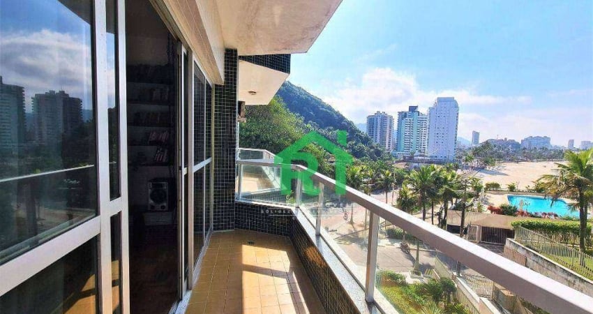 Apartamento com 3 dormitórios para alugar, 135 m² por R$ 4.000,00/mês - Pitangueiras - Guarujá/SP