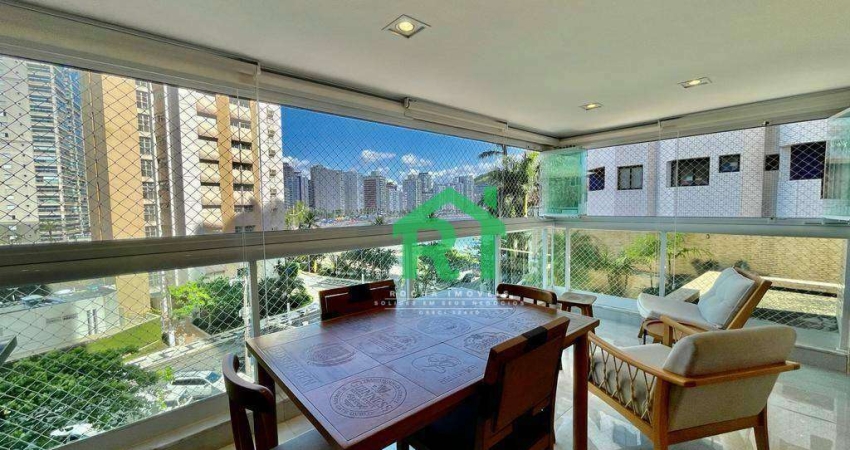 Apartamento Frente Mar, Varanda Gourmet, 3 Dormitórios (3 suítes), 2 Vagas, Lazer, Pitangueiras, Guarujá/SP