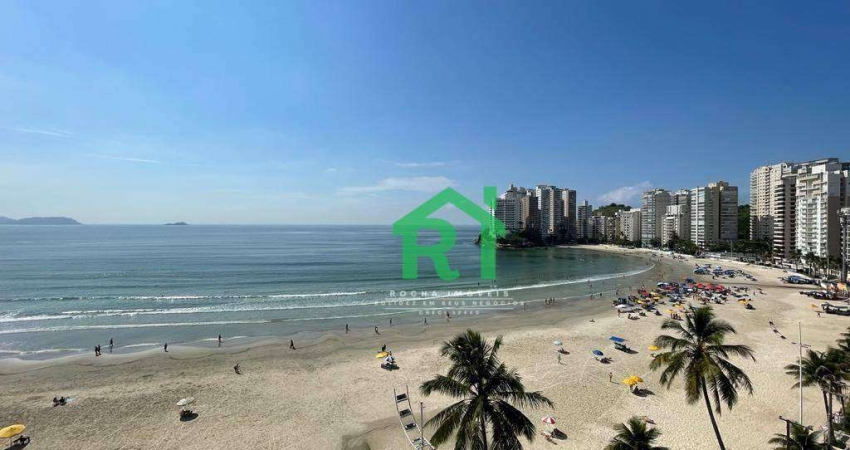 Apartamento à beira mar com 4 dormitórios (4 suítes), 2 vagas, Jardim Astúrias, Guarujá/SP