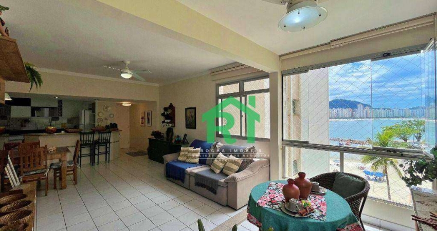 Apartamento Frente Mar, 3 Dormitórios (2 suítes), 1 Vaga, Lazer,  Jardim Astúrias - Guarujá/SP