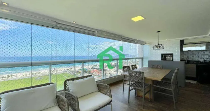 Apartamento Frente  Mar, 4 Dormitórios (4 Suítes), 3 Vagas, Lazer, Enseada, Guarujá/SP