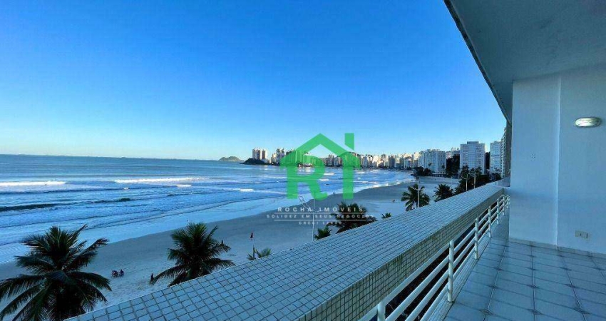 Apartamento frente mar com 3 dormitórios (1 suíte), 1 vaga, Pitangueiras, Guarujá/SP