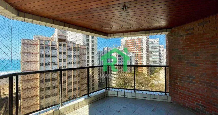 Apartamento à beira mar com 4 dormitórios (2 suítes), 2 vagas, lazer, Jardim Astúrias, Guarujá/SP