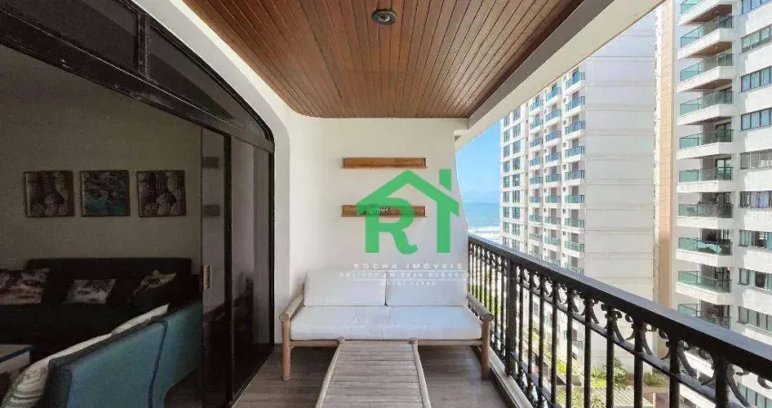 Apartamento à beira mar com 3 dormitórios (3 suítes), 2 vagas, Pitangueiras, Guarujá/SP