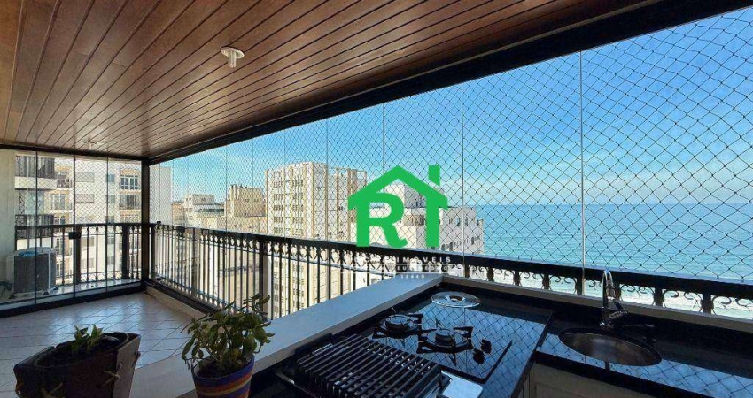 Apartamento à beira mar com 3 quartos (1 suíte), 2 vagas e lazer à venda em Pitangueiras, Guarujá | Rocha Imóveis Guarujá