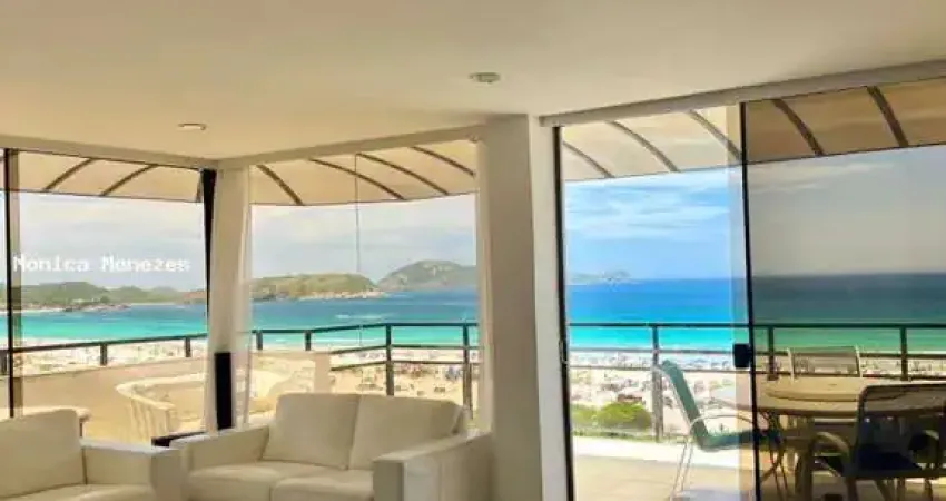 Cobertura para venda em cabo frio, praia do forte, 4 dormitórios, 4 suítes, 6 banheiros, 3 vagas