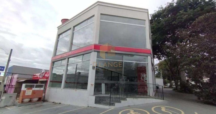 Salão comercial de esquina para locação no bairro Guanabara em Campinas/SP.