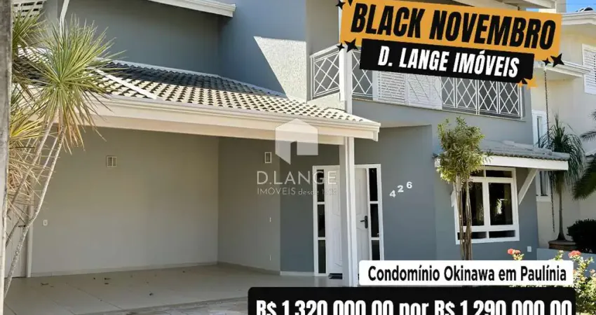 Casa em condomínio fechado com 3 quartos à venda na Avenida José Alvaro Delmonde, 100, Condominio Okinawa, Paulínia