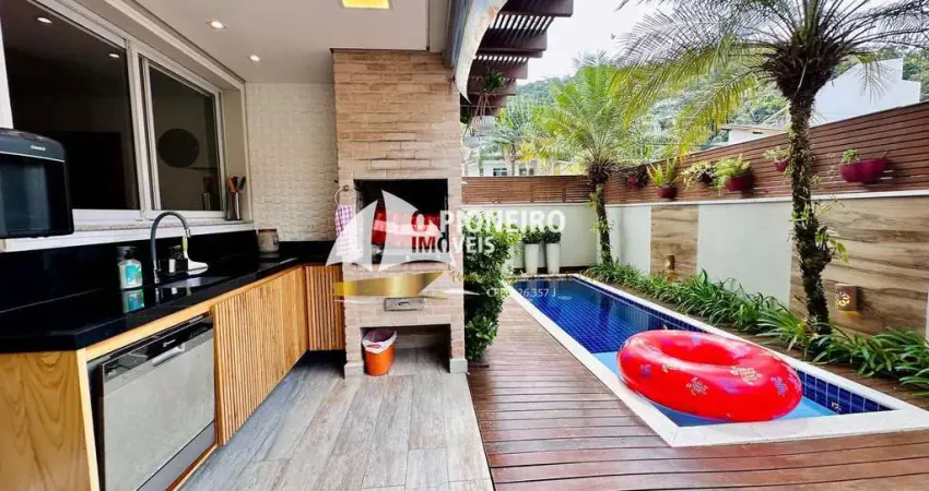 Casa em condomínio em cambury, a 370m da praia, conforto total.