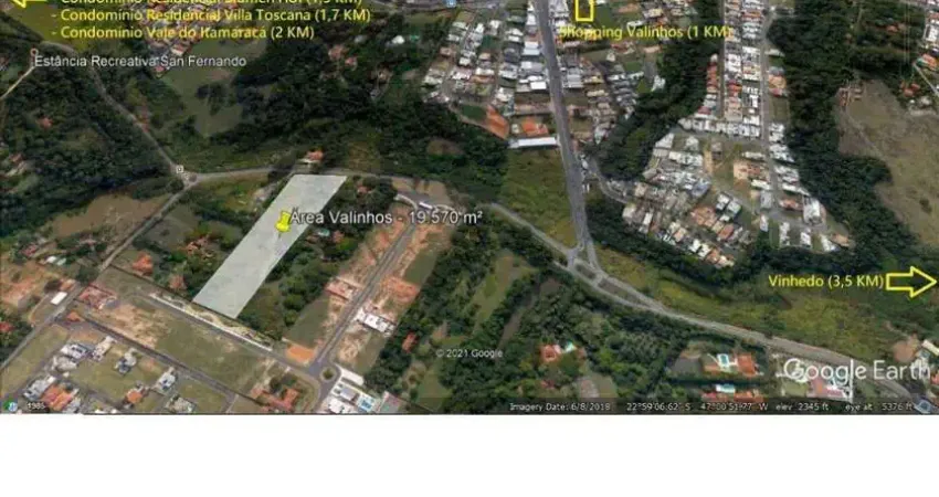 Área à venda, 19570 m² por R$ 10.567.800,00 - Dois Córregos - Valinhos/SP