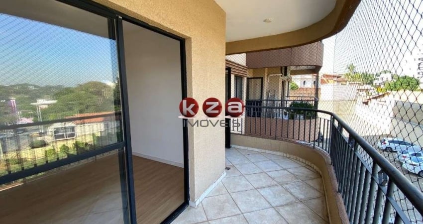 Apartamento para locação no Edifício Gênova em Valinhos-SP: 3 quartos, 2 salas, 3 banheiros, 2 vagas de garagem!