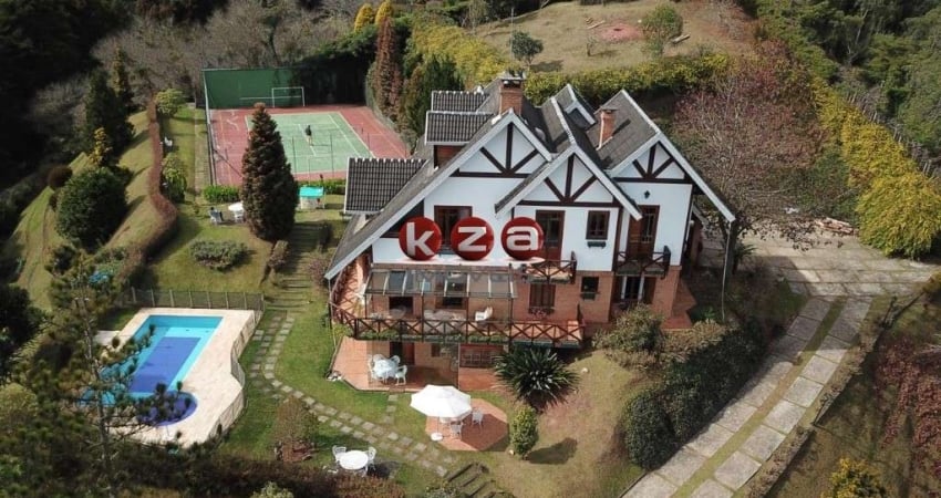 Casa de luxo em condomínio: 5 quartos, 5 suítes, 4 salas e mais - Venda em Descansópolis, Campos do Jordão-SP