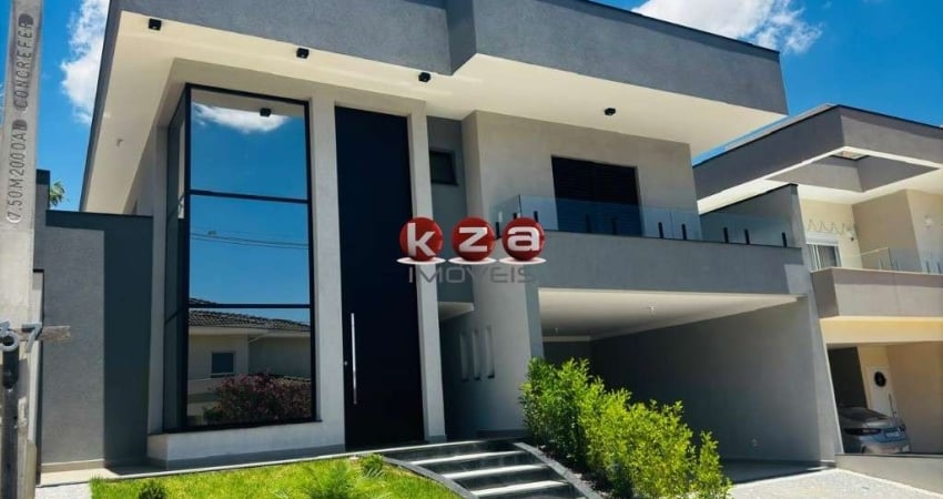 Casa de alto padrão a venda no Condomínio Portal do Jequitibá em Valinhos-SP: 4 quartos, 3 suítes, 4 vagas de garagem, 244m² de área.