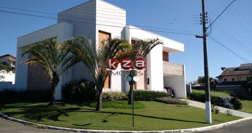 Casa de alto padrão a venda em condomínio região nobre de Valinhos-SP: 3 suítes, 3 salas, 6 banheiros, 4 vagas e 350m².