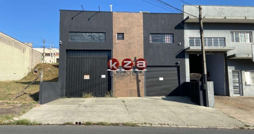 Barracão comercial de alto padrão à venda em Valinhos-SP, Jardim Itapuã: 1 sala, 1 banheiro, 2 vagas, 547,77 m².