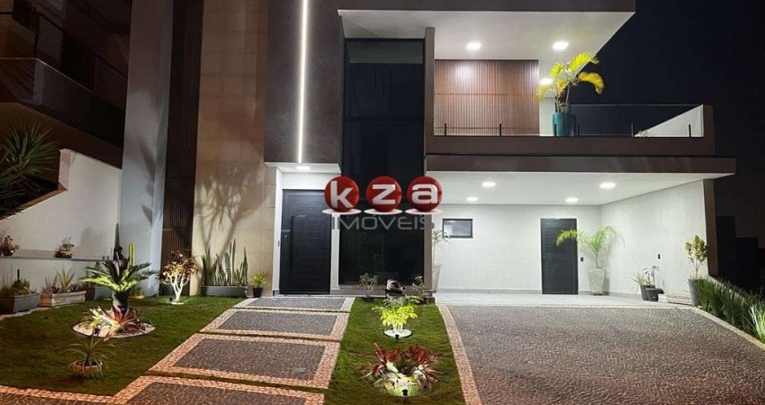 Casa de luxo em condomínio à venda em Valinhos-SP, Condomínio Villa do Sol: 4 suítes, 3 salas, 6 banheiros, 4 vagas de garagem, 285m².