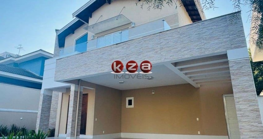 Casa de luxo em condomínio no Jardim Paiquerê, Valinhos-SP: 4 quartos, 4 suítes, 3 salas, 6 banheiros, 4 vagas de garagem, 364m².