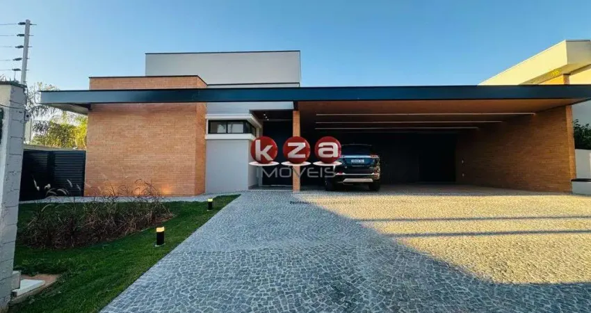 Venda de Casa de Alto Padrão no Condomínio Querência, Valinhos-SP: 4 quartos, 3 suítes, 5 banheiros, piscina e 6 vagas, 319m².