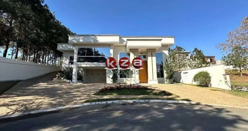 Venda de casa em condomínio de luxo em valinhos-sp,  4 suítes, 3 salas, gourmet e piscina, 3 vagas, 516m².