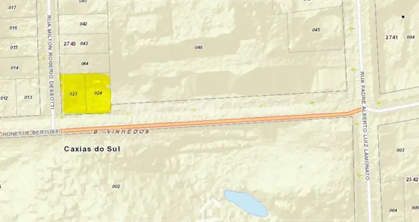 Terreno à venda na Rua Honeyde Bertussi, 2745, Vinhedos, Caxias do Sul