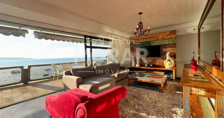 Das páginas de revista à sua disposição! apartamento com 4 suítes, beira-mar na praia do embrulho - bombinhas. valor r$6.000.000,00, agende agora mesmo a sua visita!