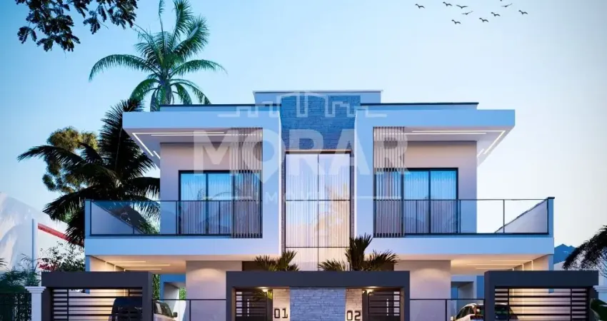 Sobrado geminado duplex com 03 suítes em zimbros - bombinhas ótima localização a apenas 380 metros da praia de zimbros.