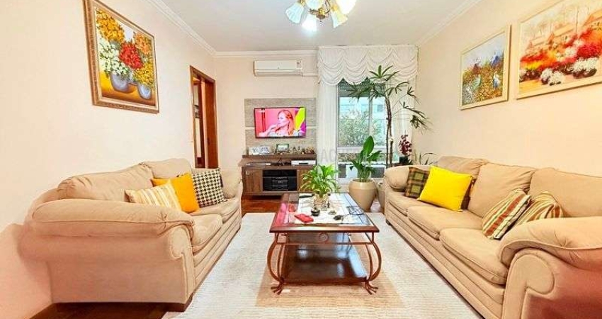 Impecável apartamento com 3 dormitórios , 3 banheiros , 2 vagas cobertas , com 120 m² privativos.