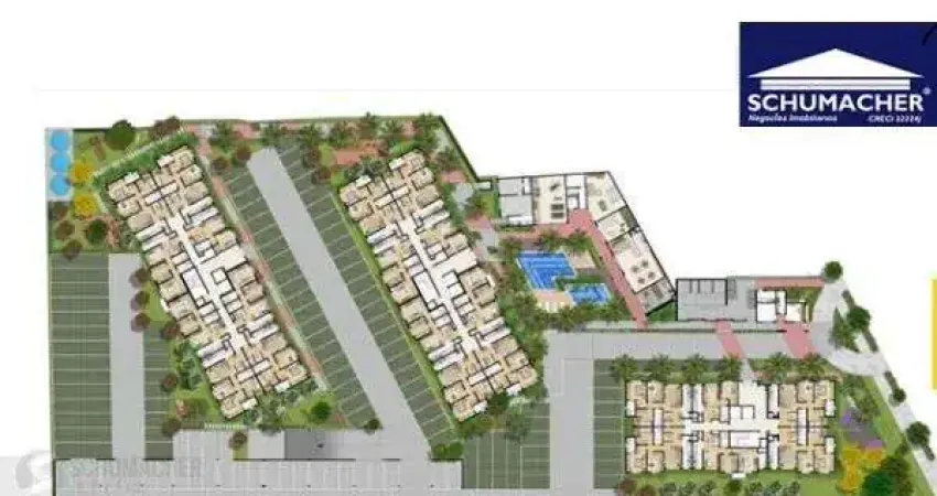 Apartamento para venda - 56.81m², 2 dormitórios, sendo 1 suites, cavalhada