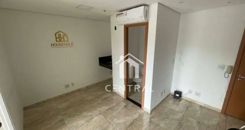 Sala comercial para locação - condomínio via alameda - 37m² - 1 vaga - varanda - copa - banheiro - centro guarulhos/sp