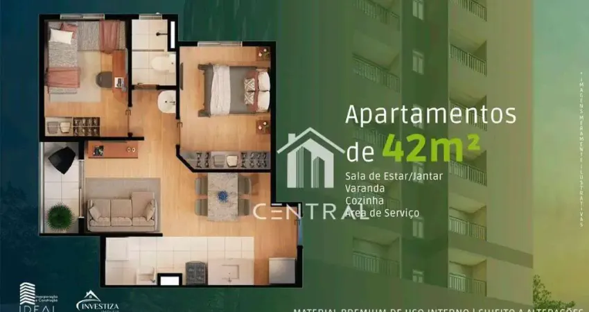 Apartamento lançamento a venda - 42m² - 2 dormitórios - varanda - vaga - vila rosália guarulhos/sp