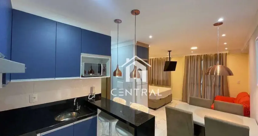 Studio para locação - via alameda guarulhos - 37m² - 1 varanda - 1 vaga - centro de guarulhos/sp