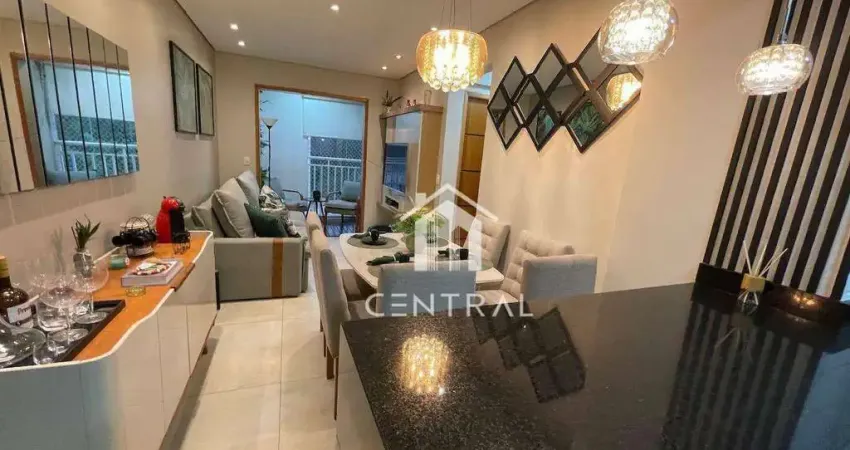 Apartamento a venda - condomínio bem estar - 62m² - 2 dormitórios - 1 suíte - 1 vaga - varanda - vila rosália guarulhos/sp