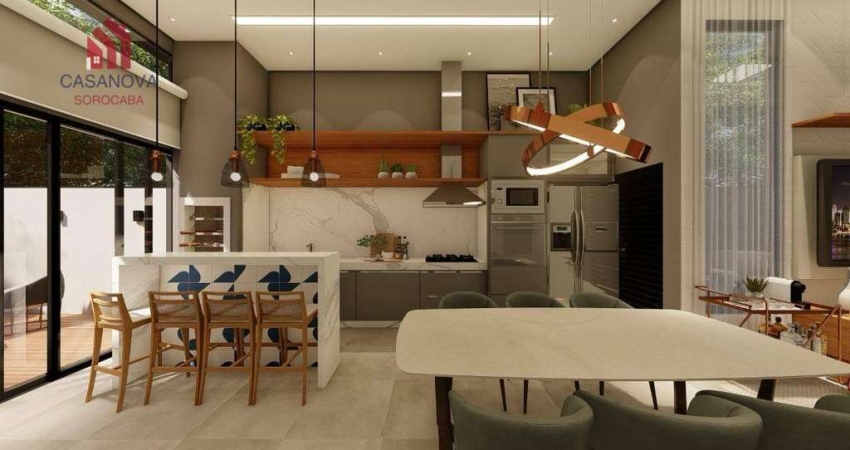 Casa com 3 dormitórios à venda, 140 m² por R$ 795.000,00 - Wanel  Ville - Sorocaba/SP