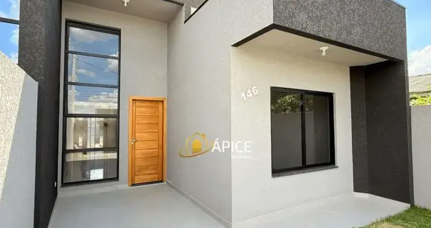 Casa nova no bairro Eucaliptos com suíte e 2 vagas de garagem