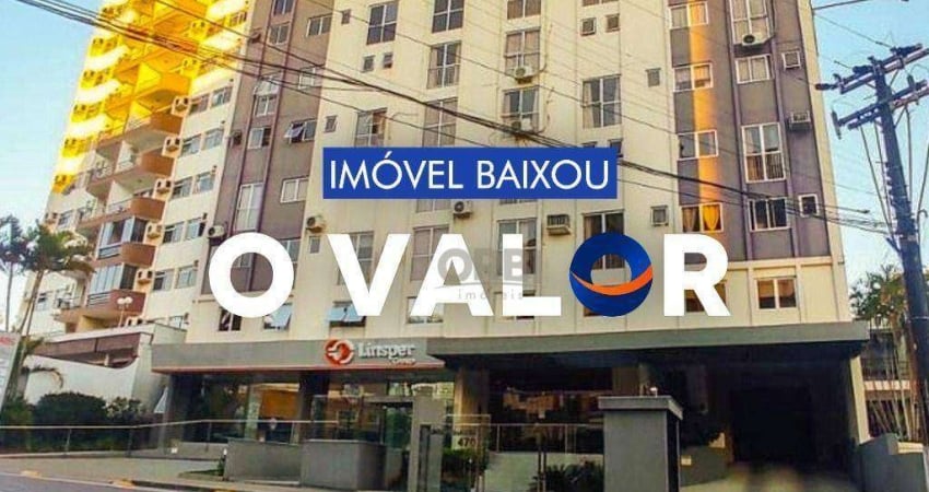 Apartamento com 1 dormitório para alugar, 66 m² por R$ 1.939,40/mês - Ponta Aguda - Blumenau/SC