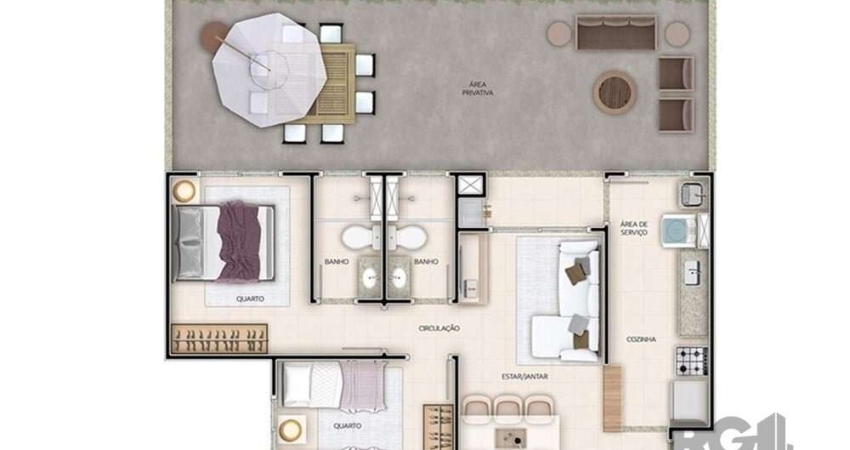 Apresentamos um magnífico apartamento GARDEN à venda em Porto Alegre, no prestigiado bairro Camaquã. Este incrível imóvel de 76m² está localizado na Rua Sílvio Silveira Soares, 2688 próximo ao Zaffari