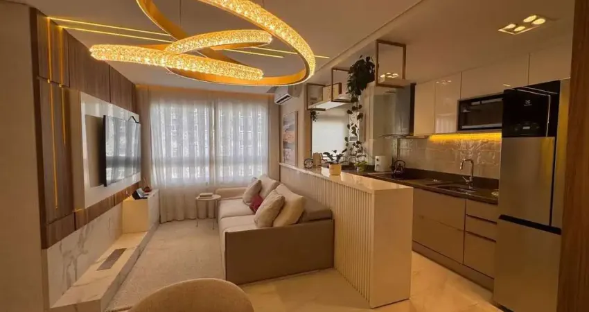 Apartamento mobiliado e equipado, andar alto, com churrasqueira – jardim lindóia