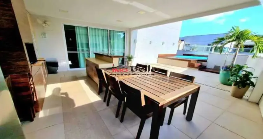 Cobertura de luxo bora bora hills com 4 quartos e 2 suítes na freguesia, rio de janeiro - rj: 233m², 5 banheiros, 3 vagas de garagem