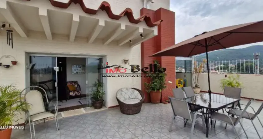 Cobertura à venda no rio de janeiro-rj: 3 quartos, 1 suíte, 3 salas, 3 banheiros, 2 vagas na pechincha - 245m² de área