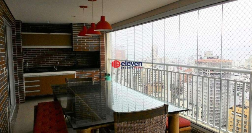 Apartamento de alto padrão em Santos, Bairro Boqueirão, para venda, com 3 suítes e lazer completo.