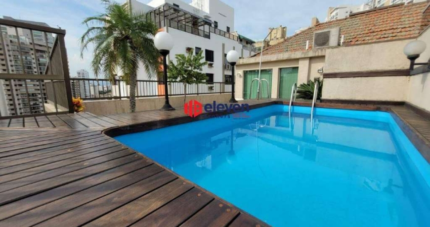 Cobertura Duplex na Ponta da Praia com Vista Mar e Piscina Privativa