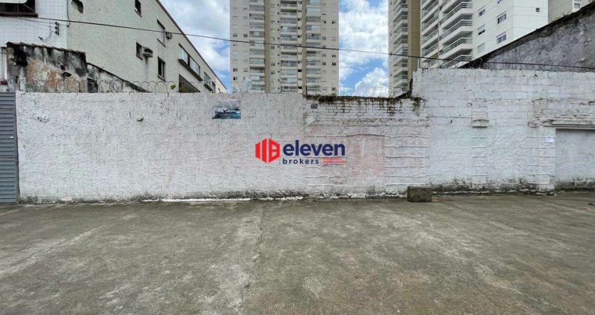 Terreno comercial para alugar na Rua Doutor Antônio Bento, Vila Mathias, Santos