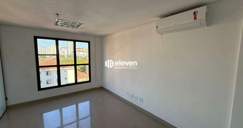 Sala Comercial para Aluguel | 4 Salas + Recepção | 1 Vaga | Boqueirão | Santos/SP