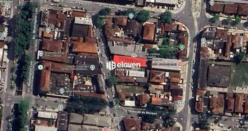 Terreno para Aluguel ou Venda – 420m² (10x42) | Canal 3 – Santos/SP