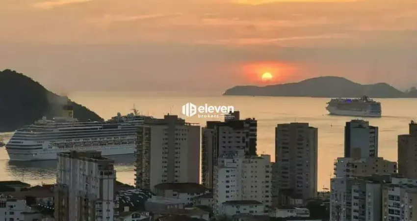 Apartamento com suíte e varanda gourmet na ponta da praia – 2 vagas fechadas!