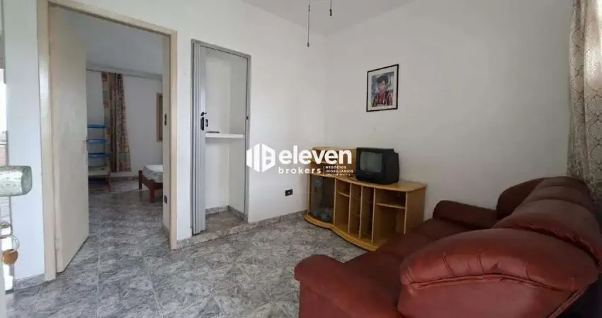 Apartamento de 1 dormitório a uma quadra da praia, no canal 6, em Santos
