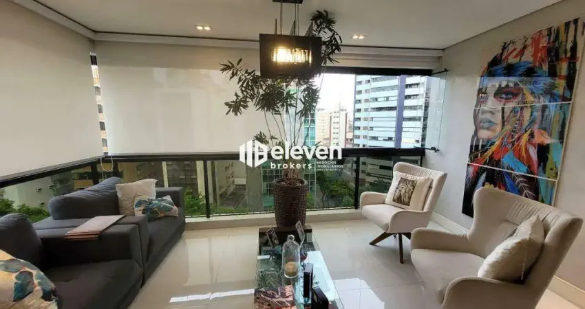 Apartamento mobiliado à venda no gonzaga, santos – 170m², 3 suítes, varanda gourmet e 3 vagas | alto padrão