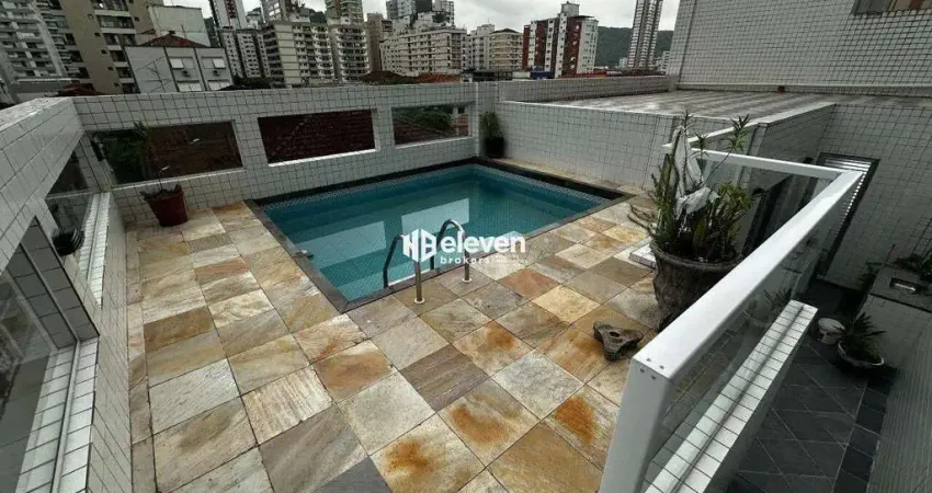 Cobertura duplex à venda – 4 dormitórios (2 suítes) | 199m² | pompéia, santos/sp