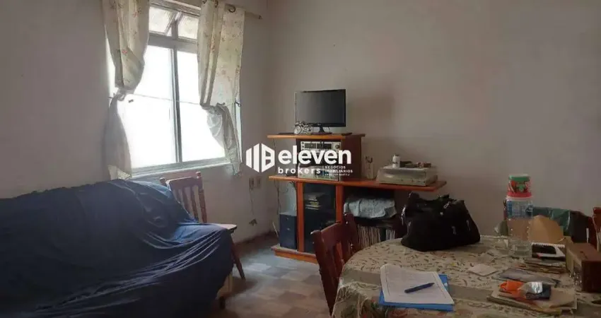 Apartamento exclusivo para retrofit no embaré, santos – frente, varanda ampla e preço estratégico