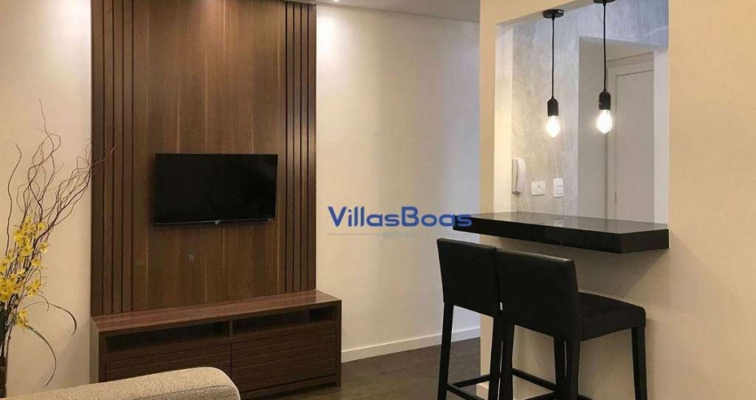 Apartamento Mobiliado no Jardim Esplanada com 1 dormitório para alugar, 38 m² por R$ 3.457/mês - Jardim Esplanada - São José dos Campos/SP
